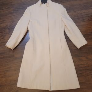Cream color 100% wool coat